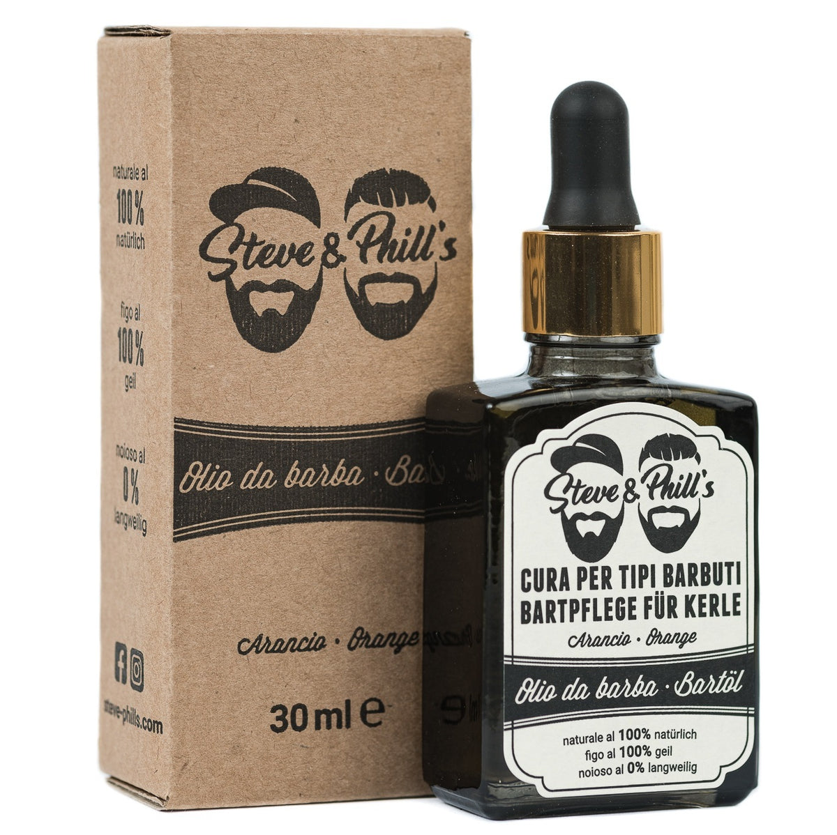Bartöl mit Orange & Latschenkiefer. Feuer der Berge, 30 ml