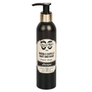 Shampoo 3 in 1 per barba, capelli e corpo con pino mugo e arancia, 200 ml