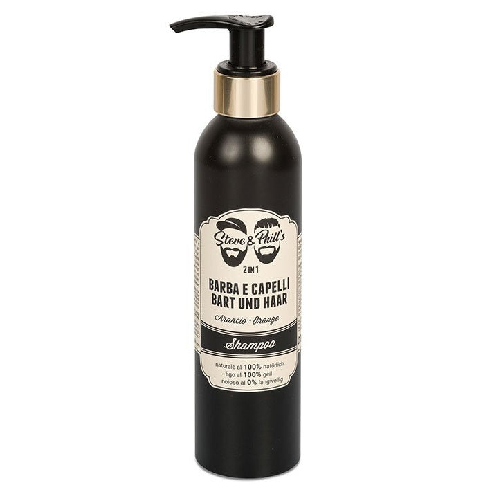 3-in-1 Bart-Haar & Hautshampoo mit Latschenkiefer und Orange, 200 ml